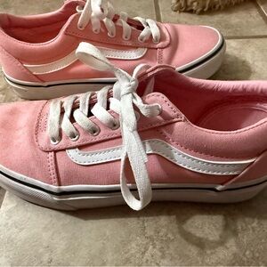 Vans Pink and White Women's Sneakers